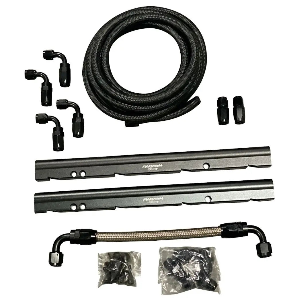 Billet LS Feed Return Fuel Rail Kit GM LS3 V8 OE Intake Manifold Direct Fit AN8 JSR-DRP