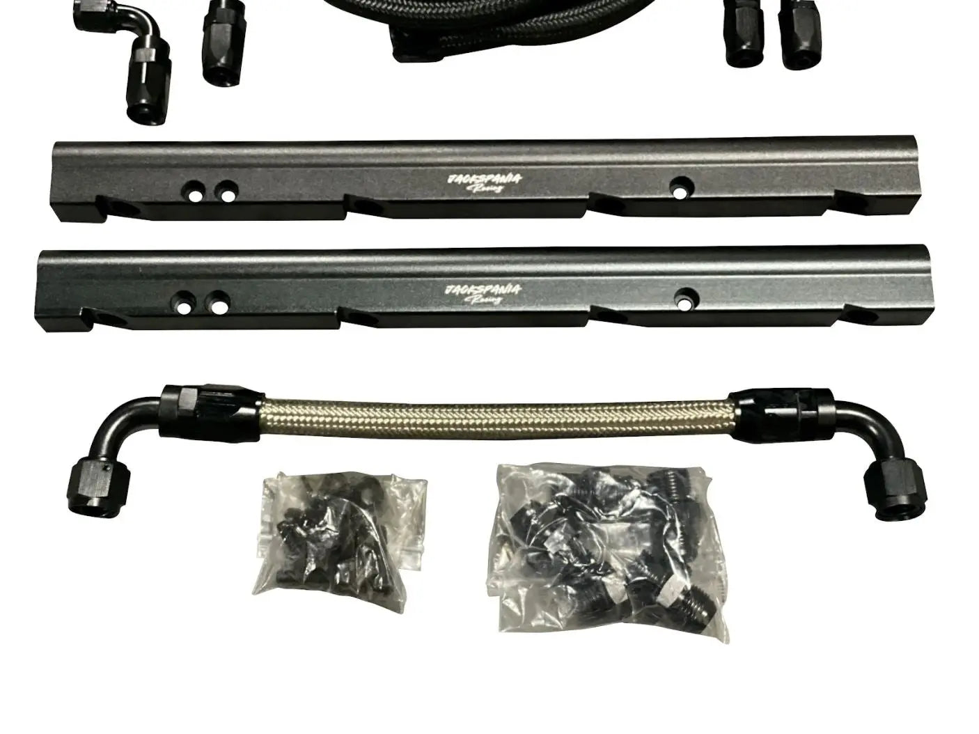 Billet LS Feed Return Fuel Rail Kit GM LS3 V8 OE Intake Manifold Direct Fit AN8 JSR-DRP