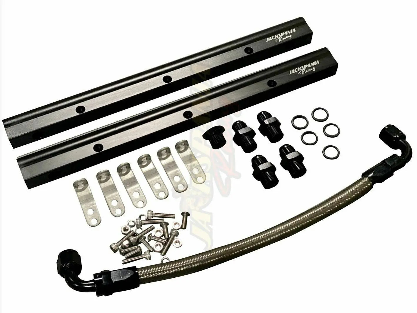 Billet LS Fuel Rail Kit For Aftermarket Intake Manifold LS3 V8 EFI AN8 Line JSR-DRP