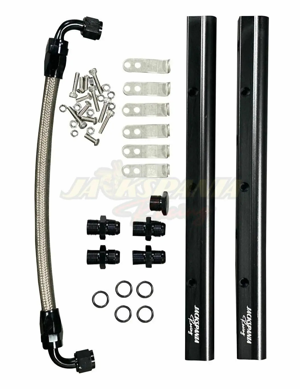 Billet LS Fuel Rail Kit For Aftermarket Intake Manifold LS3 V8 EFI AN8 Line JSR-DRP