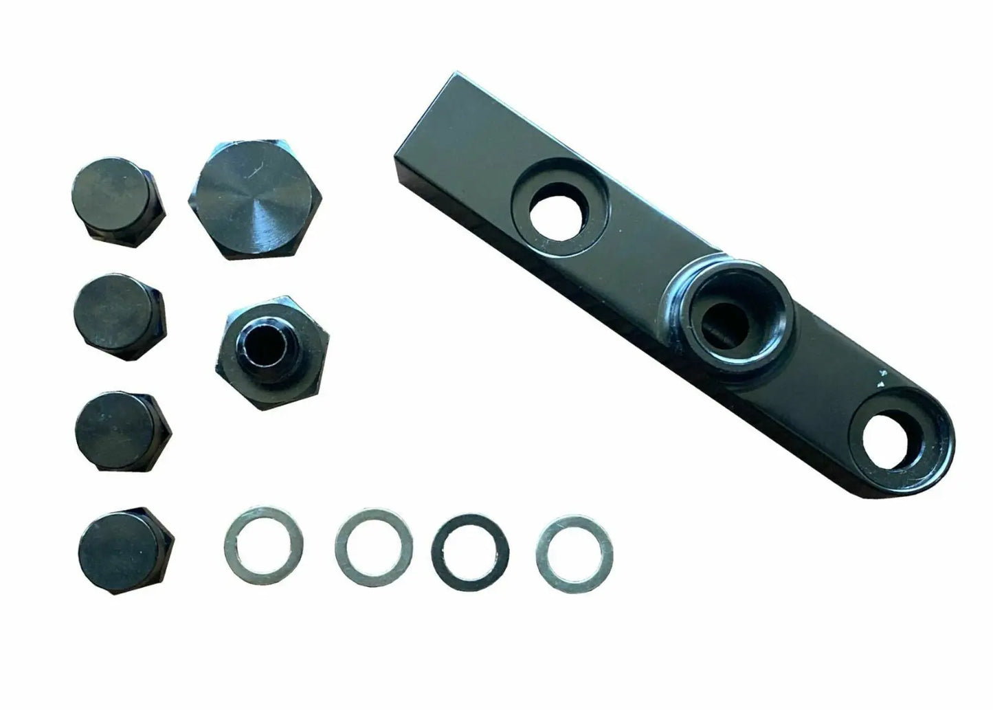 Billet Twin Dual For Bosch 044 380lph AEM Fuel Pump Outlet High Flow Manifold JSR-DRP