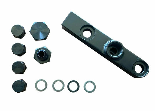 Billet Twin Dual For Bosch 044 380lph AEM Fuel Pump Outlet High Flow Manifold JSR-DRP