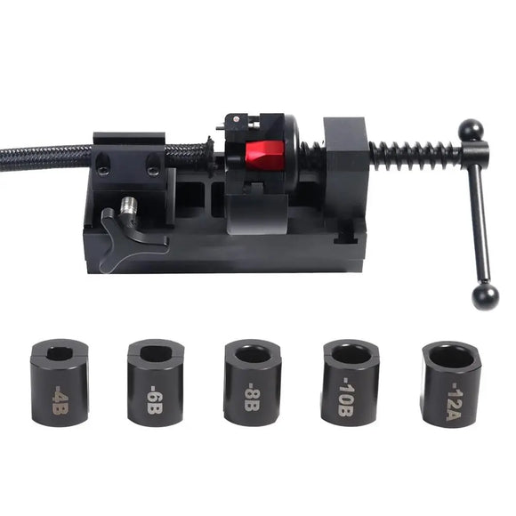 Black XLB-1108 Fuel Hose Connect Tool Kit - Innovative Aluminum Alloy Rotary Vise for Fuel Line Fittings Installation Carrot Top Tuning