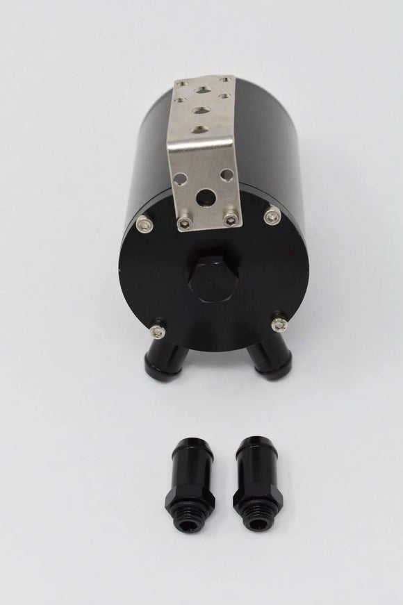 Motor K Black Baffled Aluminum Oil Separator Catch Can Tank W/ Breather Filter JSR-DRP
