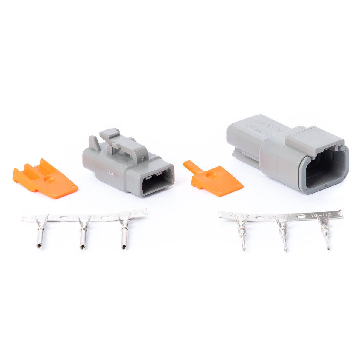 Deutsch DTM Socket/Pin Mating Pair Connector Kit Male + Female (Gray)