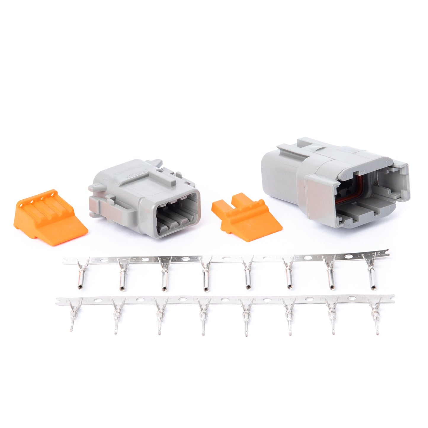 Deutsch DTM Socket/Pin Mating Pair Connector Kit Male + Female (Gray)