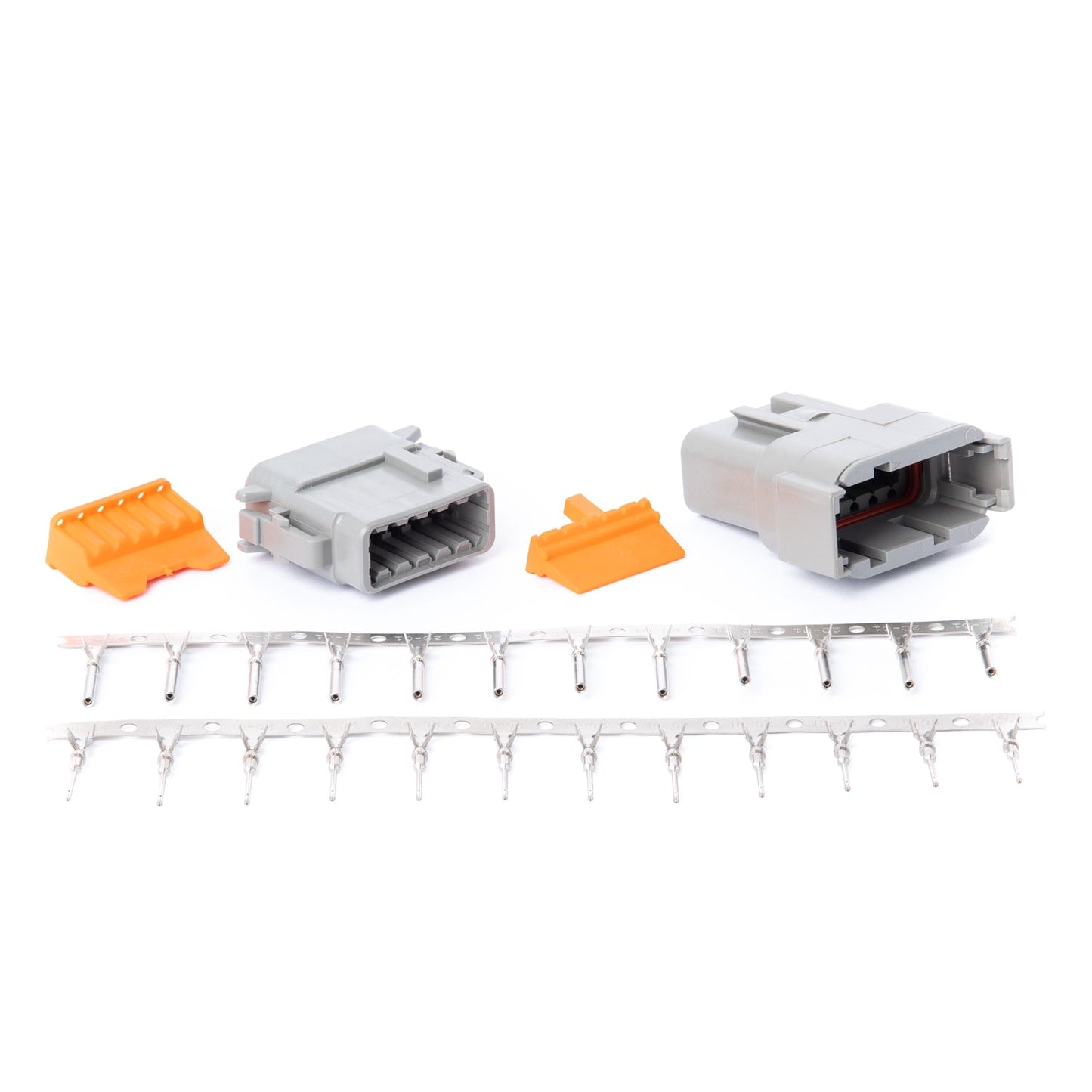 Deutsch DTM Socket/Pin Mating Pair Connector Kit Male + Female (Gray)