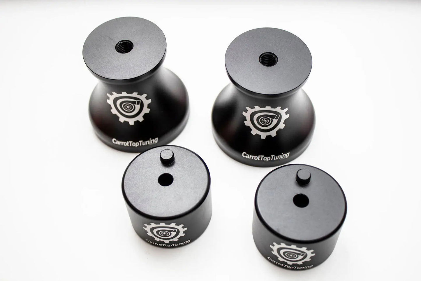 E36 E46 Z3 Z4 Solid Billet Aluminum Motor and Transmission Mount Kit - BLACK V3 - Carrot Top Tuning