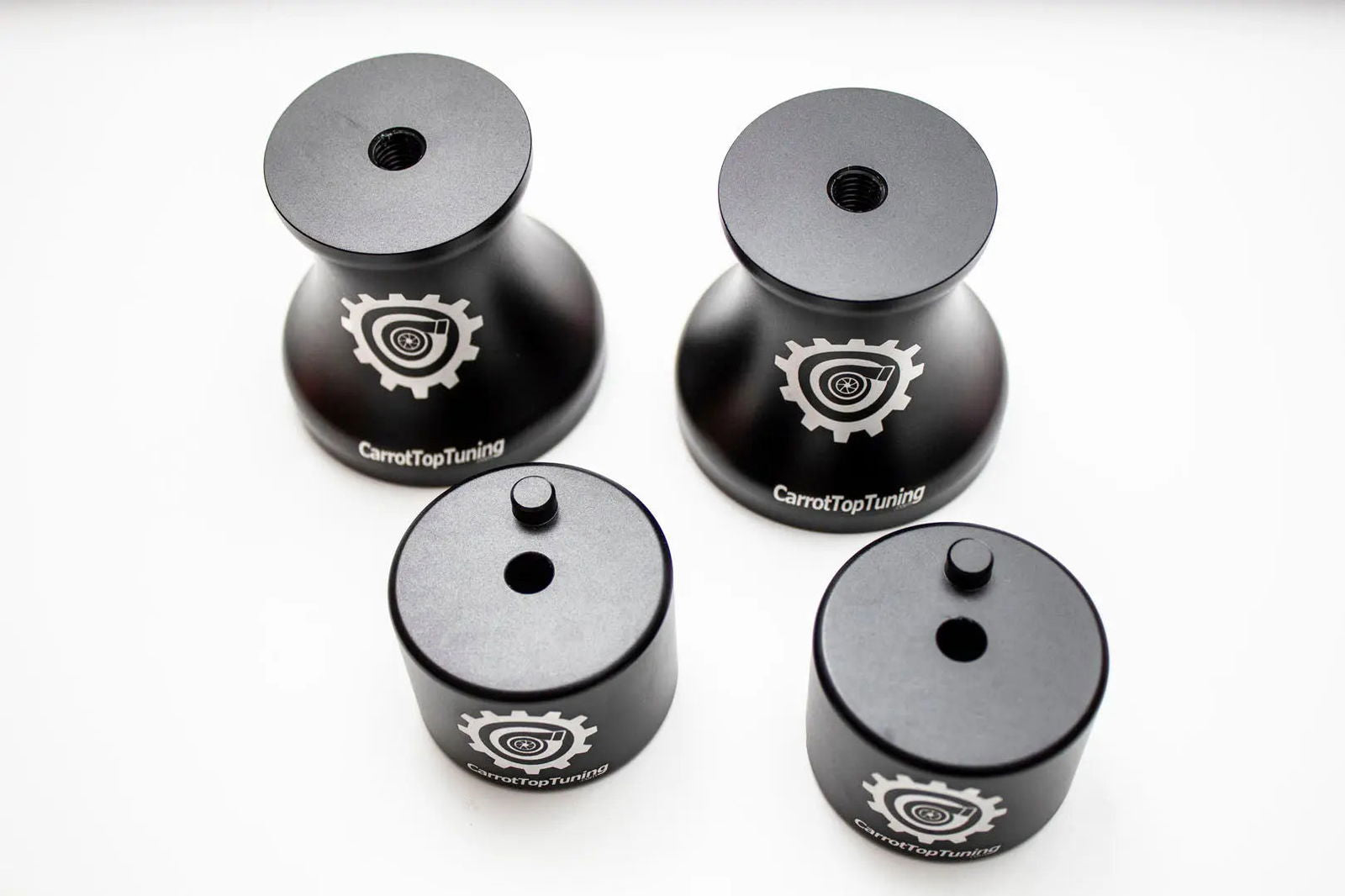 E36 E46 Z3 Z4 Solid Billet Aluminum Motor and Transmission Mount Kit - BLACK V3 - Carrot Top Tuning