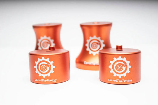 E36 E46 Z3 Z4 Solid Billet Aluminum Motor and Transmission Mount Kit - ORANGE V3 - Carrot Top Tuning