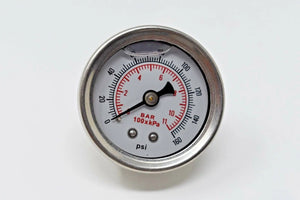 Fuel Pressure Regulator Gauge 0-160 Psi Bar Liquid Fill JSR-DRP