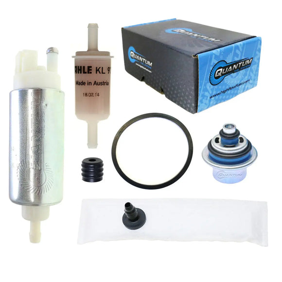 QFS In-Tank Fuel Pump w/ Genuine Mahle Filter, Pressure Regulator + Tank Seal, HFP-404-RTF QFS