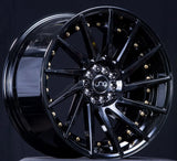 JNC051 Gloss Black/Gold Rivets JNC Wheels
