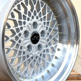JNC045 Silver Machined Lip w/ Gold Rivets JNC Wheels