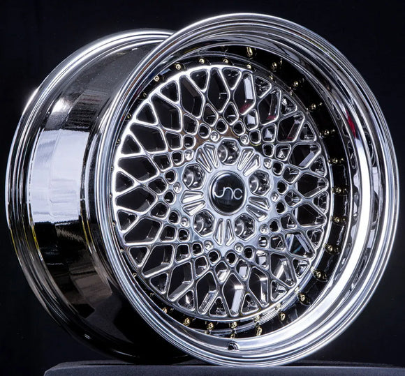 JNC045 Platinum w/ Gold Rivets JNC Wheels