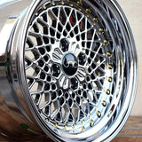 JNC045 Platinum w/ Gold Rivets JNC Wheels