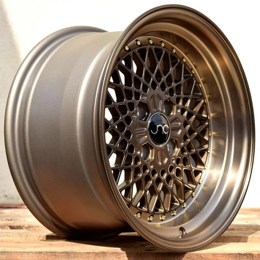 JNC045 Machined Bronze w/ Gold Rivets JNC Wheels