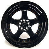 JNC017 Gloss Black w/ Gold Rivets JNC Wheels