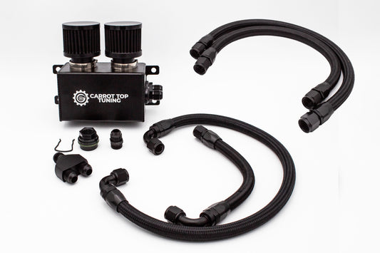 VW 1.8T PnP Dual Breather Oil Catch Can Kit for MK1/MK2 Golf GTI Rabbit Jetta