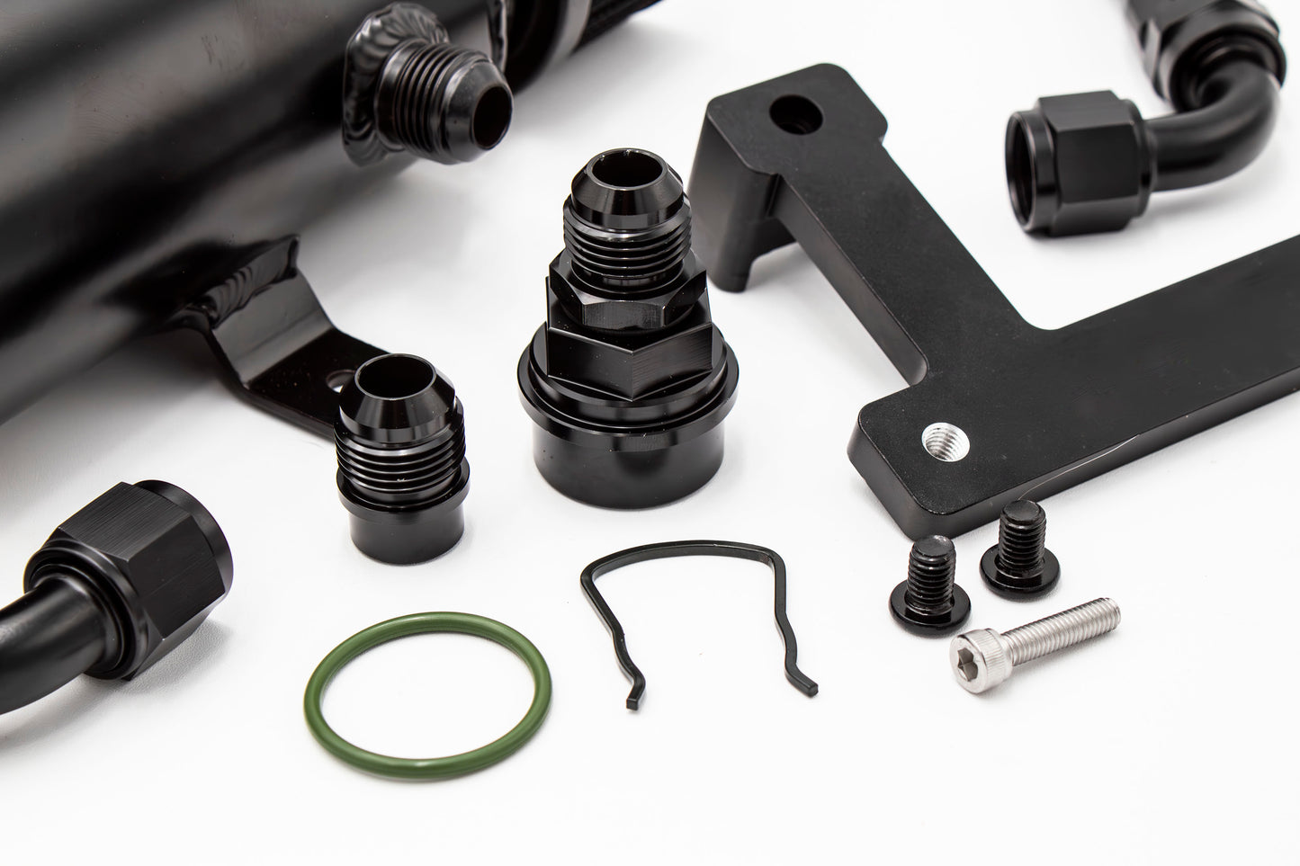 Oil Catch Can Kit + CNC Billet Mounting Bracket 1.8T VW MK4 Audi TT V1.2