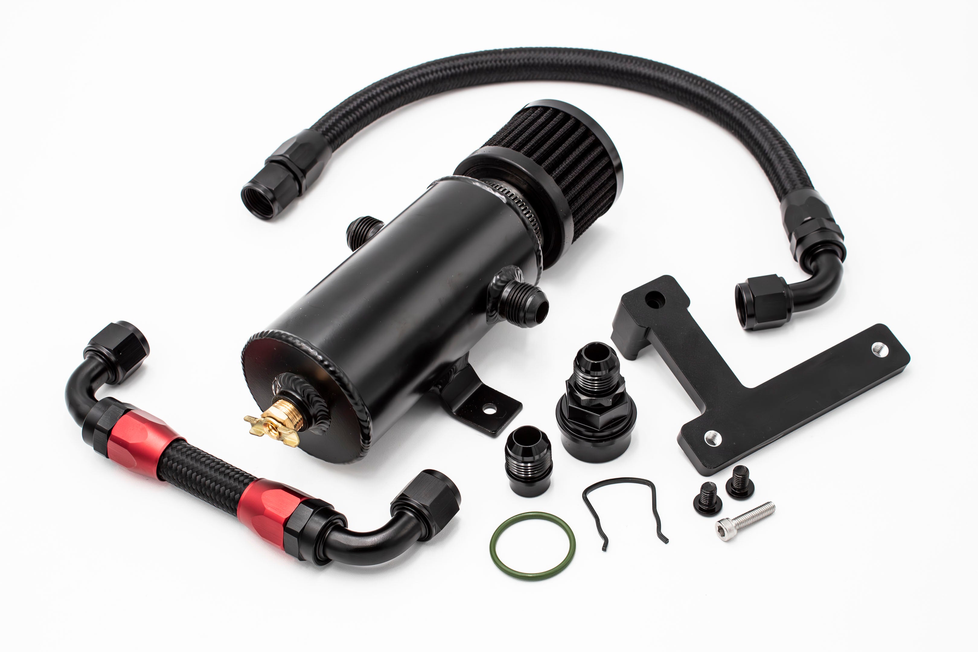 Oil Catch Can Kit + CNC Billet Mounting Bracket 1.8T VW MK4 Audi