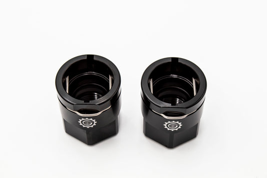 VW MK4 1.8T Billet Aluminum Heater Core Engine Bay Fittings AN10