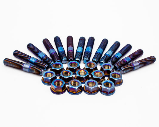 1.8T 20V Burnt Titanium Exhaust Manifold Stud Kit OEM+ – M8 - 6PT HEX – VW MK4 TT Skoda Seat