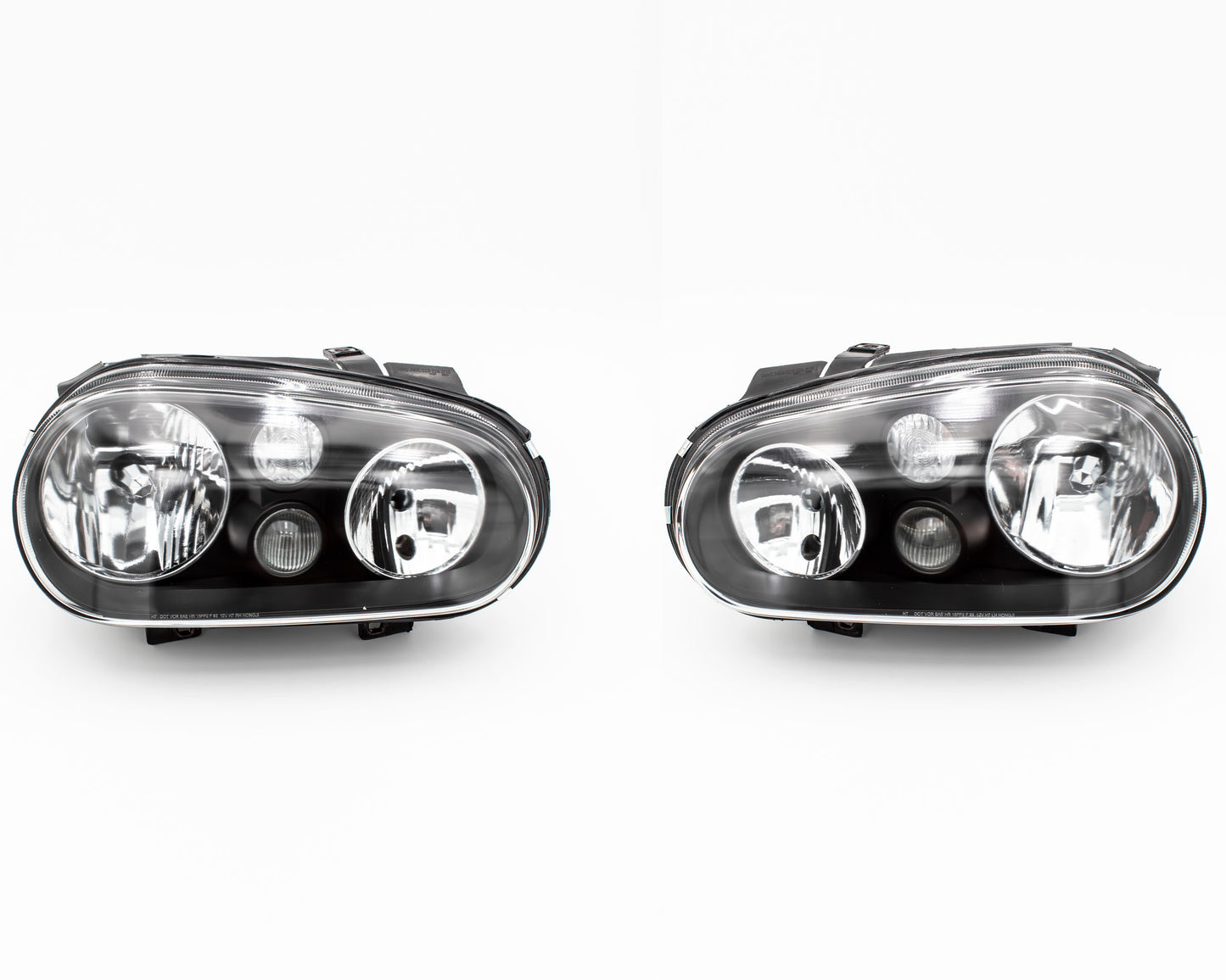 99-04 VW Golf GTI MK4 Euro Style Black Glass Lens Headlight + Projector Fog Light