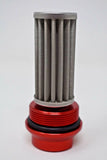 Inline Aluminum Oil Fuel Filter AN6 AN8 Fitting With 100 Micron Element Petrol JSR-DRP
