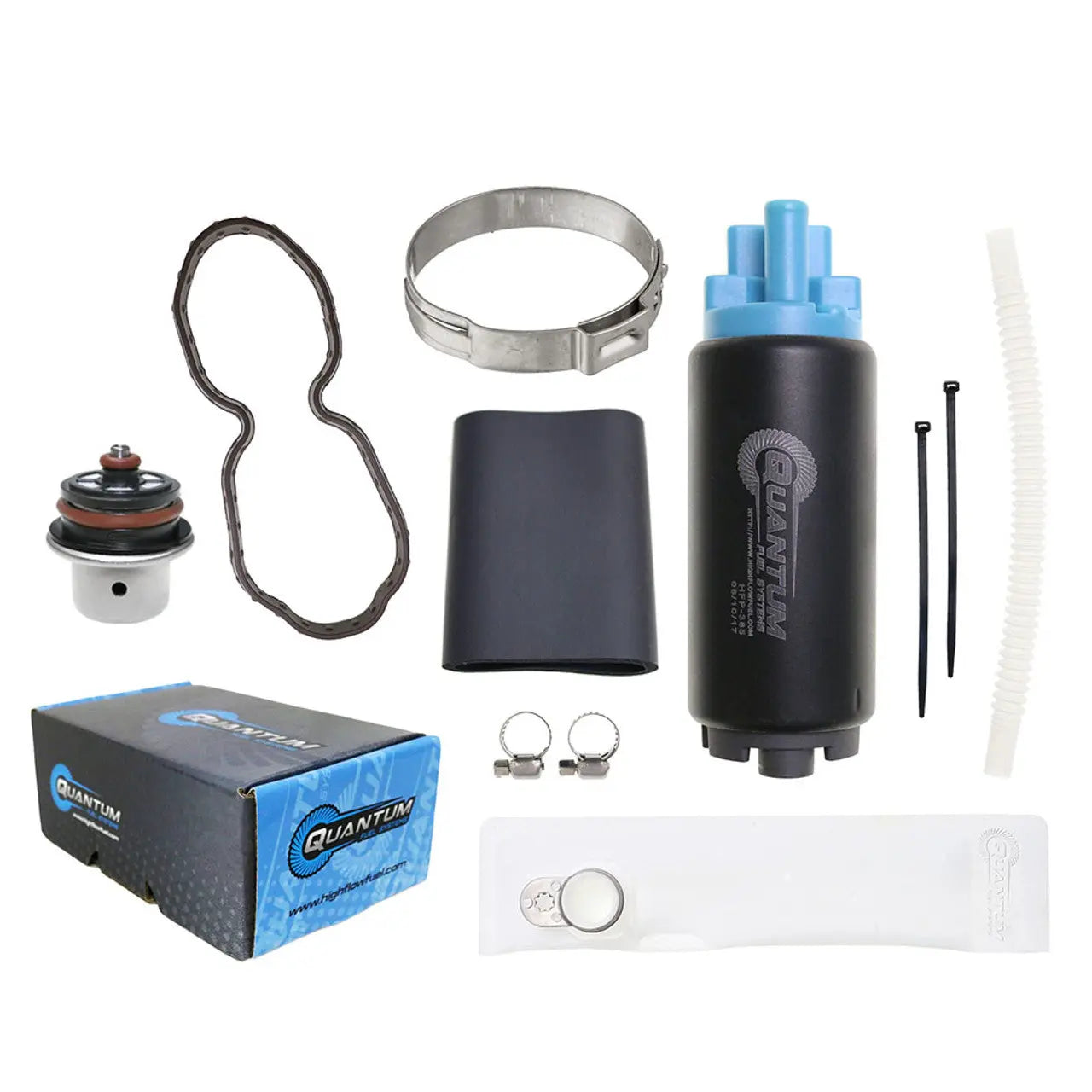 QFS In-Tank Fuel Pump w/ Install Kit, Pressure Regulator & Tank Seal, HFP-385-HD2RT QFS