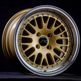 JNC001 Gold Machined Lip JNC Wheels