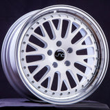 JNC001 White Machined Lip JNC Wheels
