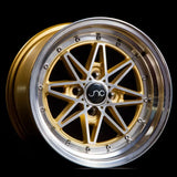 JNC002 Gold Machined Face JNC Wheels