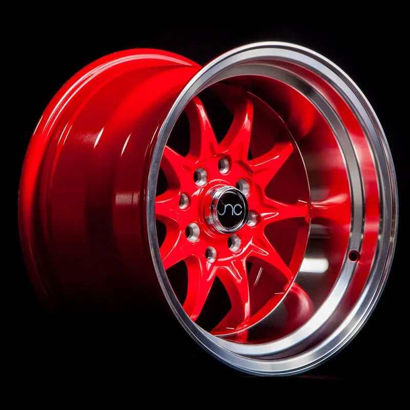 JNC003 Red Machined Lip JNC Wheels