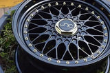 JNC004 Matte Black Gold Rivets JNC Wheels