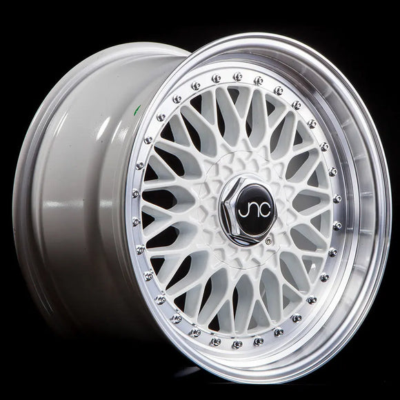 JNC004 White Machined Lip JNC Wheels