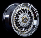 JNC004S Hyper Black Gold Rivets JNC Wheels