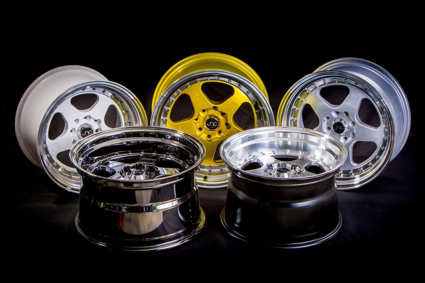 JNC010 Gunmetal  Machined Lip JNC Wheels