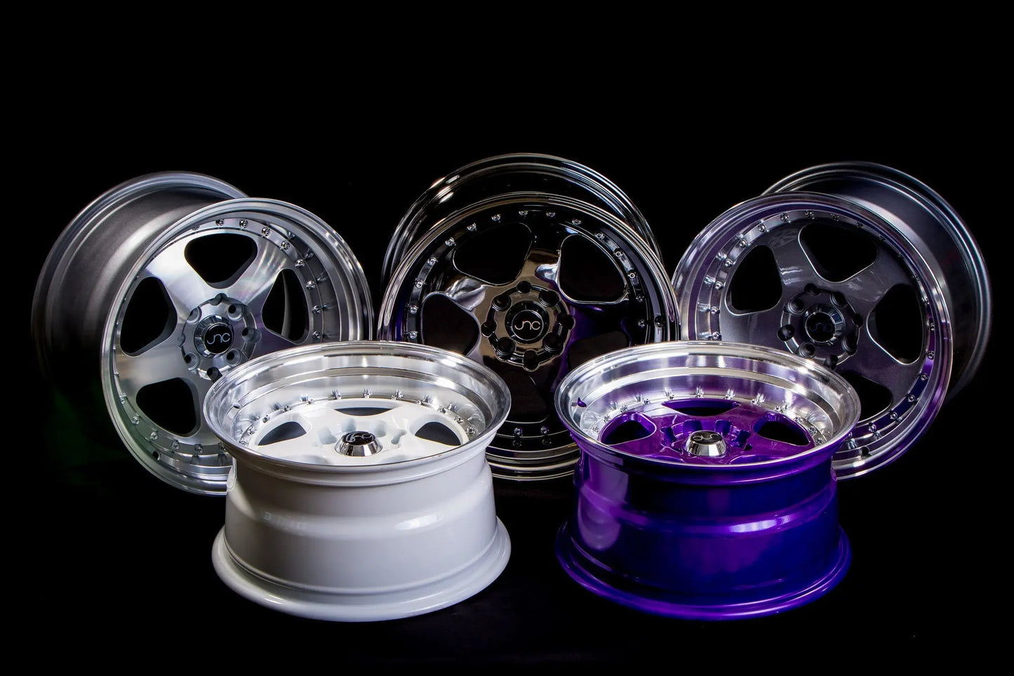 JNC010 Gunmetal  Machined Lip JNC Wheels