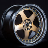 JNC010 Matte Bronze Black Lip Gold Rivets JNC Wheels