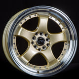 JNC017 Gold Machined Lip JNC Wheels