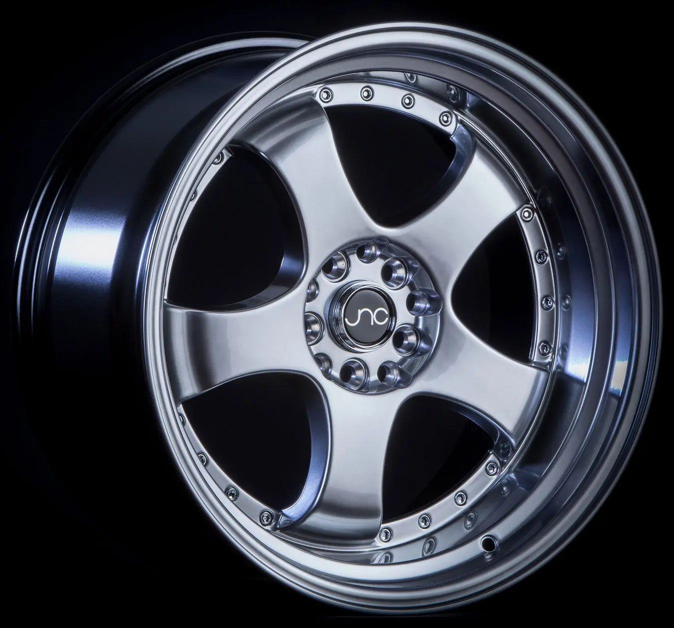 JNC017 Hyper Black Machined Lip JNC Wheels