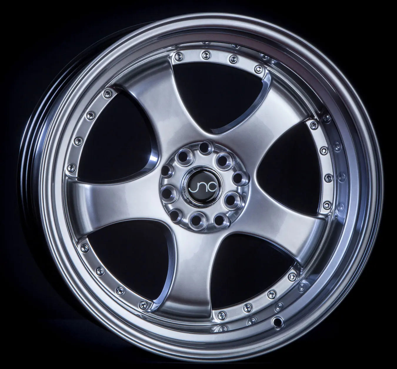 JNC017 Hyper Black Machined Lip JNC Wheels