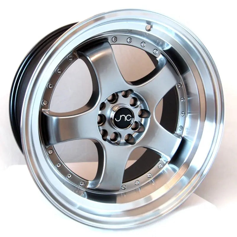 JNC017 Hyper Black Machined Lip JNC Wheels