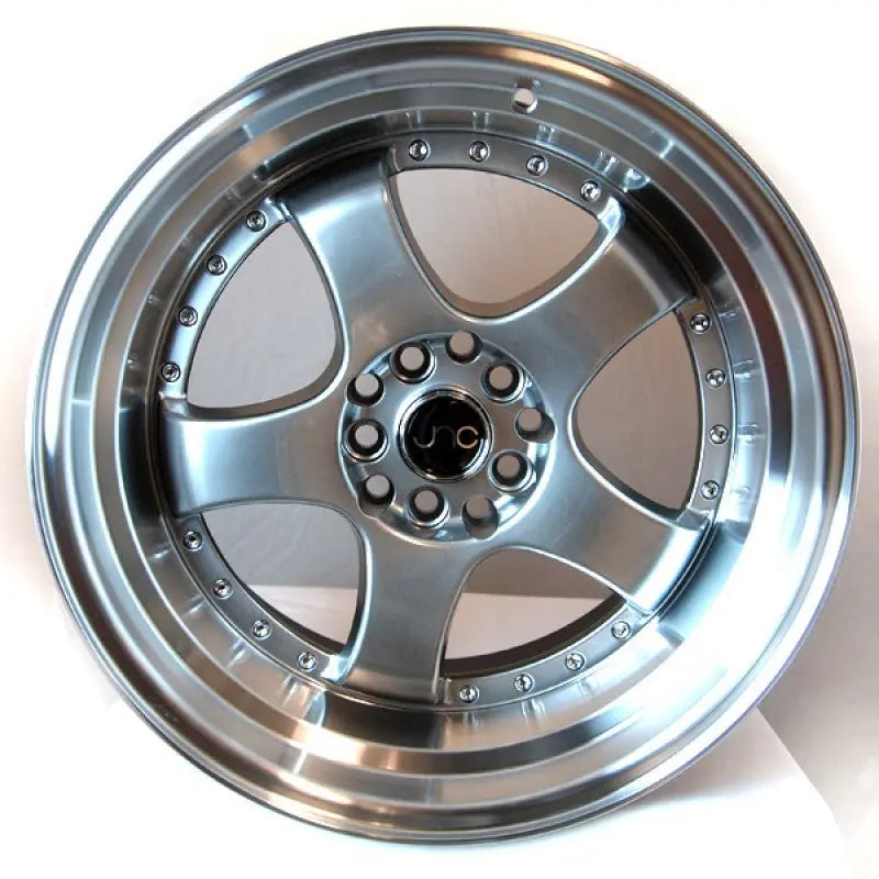 JNC017 Hyper Black Machined Lip JNC Wheels