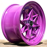 JNC025 Candy Purple Gold Rivets JNC Wheels