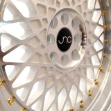 JNC031 White Machined Face JNC Wheels