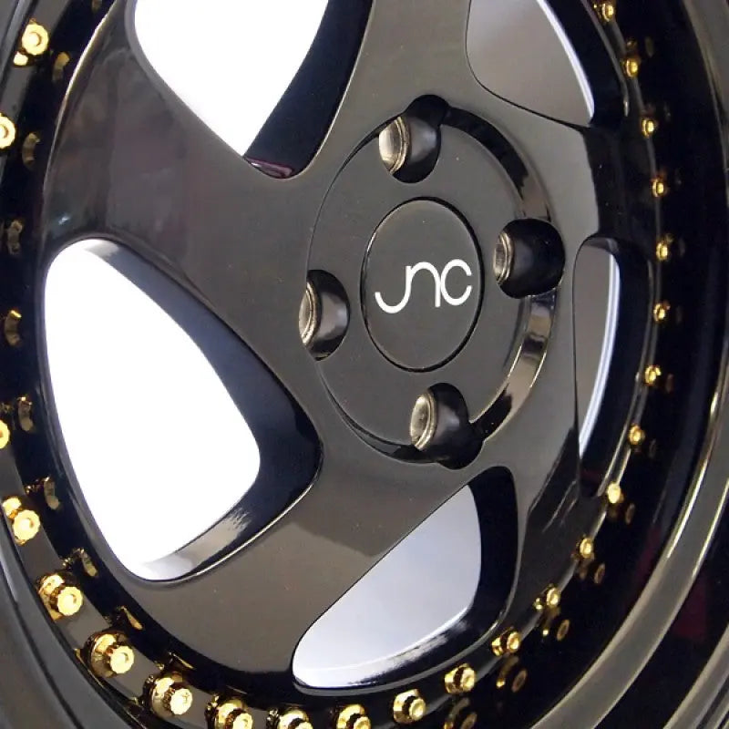 JNC034 Gloss Black Gold Rivets JNC Wheels