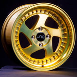 JNC034 Transparent Gold Gold Rivets JNC Wheels