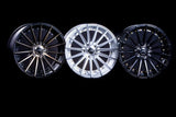 JNC042 Silver Machined Face Gold Rivets JNC Wheels
